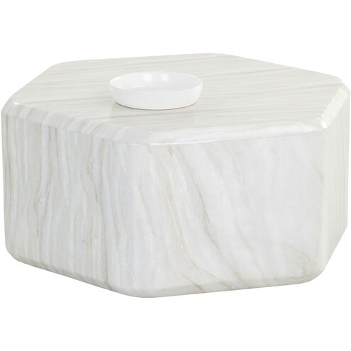 Spezza 33 X 29.5 inch Marble Look / Cream Outdoor Coffee Table